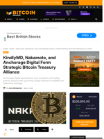 KindlyMD, Nakamoto, And Anchorage Digital Form Strategic Bitcoin Treasury Alliance