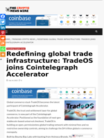 Redefining global trade infrastructure: TradeOS joins Cointelegraph Accelerator - The Crypto News Wire