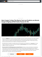 Best Crypto To Buy The Dip As Tom Lee Predicts an Altcoin Surge & Digitap ($TAP) Raise Passes $1.7M - Brave New Coin