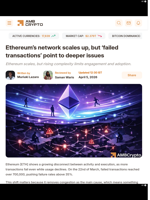 Ethereum's network scales up, but 'failed transactions' point to deeper issues - AMBCrypto
