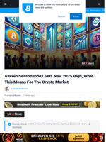 Altcoin Season Index Sets New 2025 High, What This Means For The Crypto Market | Bitcoinist.com