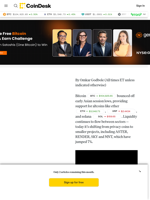 Bitcoin (BTC) Demand Revival: Crypto Daybook Americas