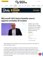 Microsoft CEO Satya Nadella warns against unstable AI models