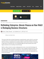 Rethinking Enterprise: Alessio Vinassa on How Web3 is Reshaping Business Structures