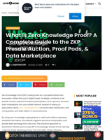 What Is Zero Knowledge Proof? A Complete Guide to the ZKP Presale Auction, Proof Pods, & Data Marketplace | Live Bitcoin News