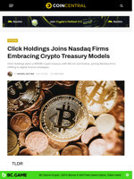 Click Holdings Joins Nasdaq Firms Embracing Crypto Treasury Models - CoinCentral
