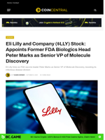 Eli Lilly and Company ($LLY) Stock: Appoints Former FDA Biologics Head Peter Marks as Senior VP of Molecule Discovery
