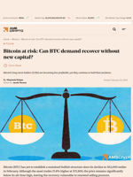 Bitcoin at risk: Can BTC demand recover without new capital? - AMBCrypto