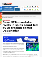 Base NFTs overtake rivals in sales count led by AI trading game: DappRadar - The Crypto News Wire