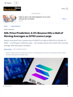 SOL Price Prediction: A 4% Bounce Hits a Wall of Moving Averages as $110 Looms Large - Blockchain.News