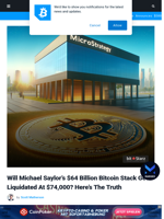 Will Michael Saylor’s $64 Billion Bitcoin Stack Get Liquidated At $74,000? Here’s The Truth | Bitcoinist.com