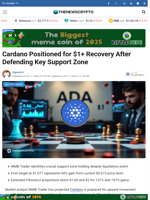 Cardano Positioned for $1+ Recovery After Defending Key Support Zone
