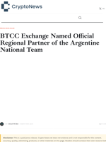 BTCC Exchange Named Official Regional Partner of the Argentine National Team