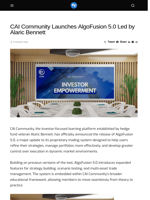 CAI Community Launches AlgoFusion 5.0 Led by Alaric Bennett - Visionary Financial