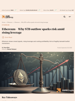  $7B outflow from Ethereum raises risk amid rising leverage.