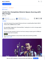 Justin Sun Completes Historic Space Journey with Blue Origin