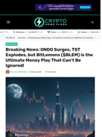 Breaking News: ONDO Surges, TST Explodes, but BitLemons ($BLEM) is the Ultimate Money Play That Can't Be Ignored! - Crypto News Flash