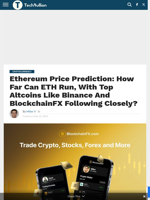 Ethereum Price Prediction: How Far Can ETH Run, With Top Altcoins Like Binance And BlockchainFX Following Closely? - TechBullion