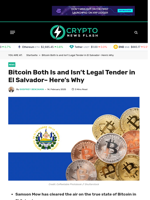 Bitcoin Both Is and Isn't Legal Tender in El Salvador