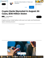 Crypto Hacks Skyrocket in August: 50 Cases, $136 Million Stolen - U.Today