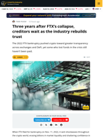 Three Years After FTX collapse, Crypto Industry Still Feeling the Impact