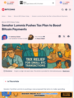 Senator Lummis Pushes Tax Plan to Boost Bitcoin Payments