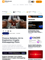 France Detains 24 in Explosive Crypto Kidnapping Plots – Featured Bitcoin News