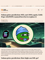 Solana price prediction: SOL can’t 100x again, Little Pepe (LILPEPE) named best bet to replace it - AMBCrypto