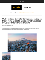 UL Solutions to Help Companies in Japan Meet New Climate Disclosure Standards in Collaboration with Fujitsu