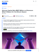 Why Abraxas Capital Is Buying Ethereum: A Sign of Altseason?