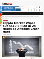 Crypto Market Wipes out $410 Billion in 24 Hours as Altcoins Crash Hard - The Crypto News Wire