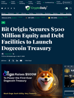 Bit Origin Secures $500 Million Equity and Debt Facilities to Launch Dogecoin Treasury - Crypto Daily