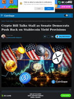 Crypto Bill Talks Stall as Senate Democrats Push Back on Stablecoin Yield Provisions