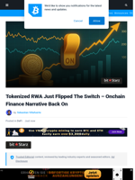 Tokenized RWA Just Flipped The Switch – Onchain Finance Narrative Back On | Bitcoinist.com