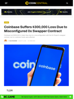 Coinbase Suffers $300,000 Loss Due to Misconfigured 0x Swapper Contract