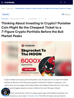 Thinking About Investing In Crypto? Punisher Coin Might Be the Cheapest Ticket to a 7-Figure Crypto Portfolio Before the Bull Market Peaks