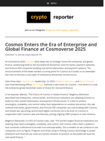 Cosmos Enters the Era of Enterprise and Global Finance at Cosmoverse 2025