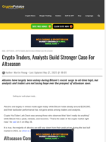 Crypto Traders, Analysts Build Stronger Case For Altseason