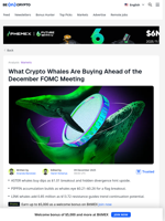 Crypto Whales Are Quietly Buying These 3 Coins Before FOMC