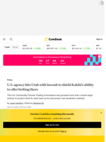 U.S. agency hits Utah with lawsuit to shield Kalshi's ability to offer betting there