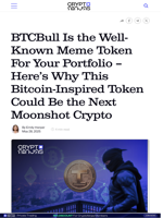 BTCBull Is the Well-Known Meme Token For Your Portfolio — Here's Why This Bitcoin-Inspired Token Could Be the Next Moonshot Crypto