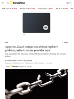 Apparent Zcash outage was a block explorer problem, infrastructure provider says