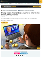 Trump Media Files Bitcoin, Ether and Cronos Crypto ETFs with SEC