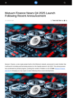 Mutuum Finance Nears Q4 2025 Launch Following Recent Announcement - Visionary Financial