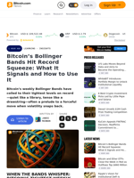 Bitcoin’s Bollinger Bands Hit Record Squeeze: What It Signals and How to Use It – Learning - Insights Bitcoin News