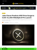 Jake Clever Predicts XRP Price Surge to $100–$1,000