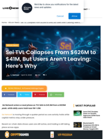Sei TVL Drops to $41M as Users Stay Active