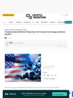 Trump invokes Defense Production Act to boost US energy amid Iran conflict