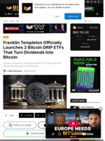 Franklin Templeton Officially Launches 2 Bitcoin DRIP ETFs That Turn Dividends Into Bitcoin