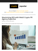 Maximizing ROI with Web3 Crypto PR Agency Expertise